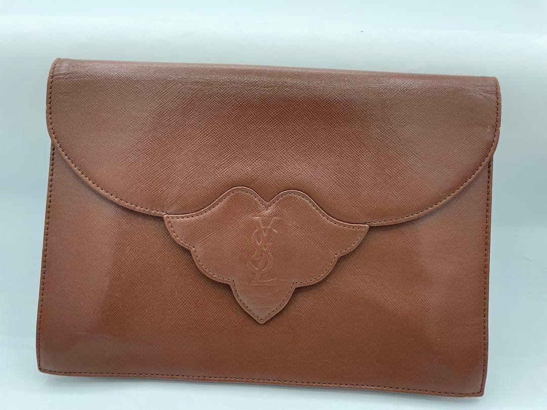 YSL ブラウン クラッチバッグ