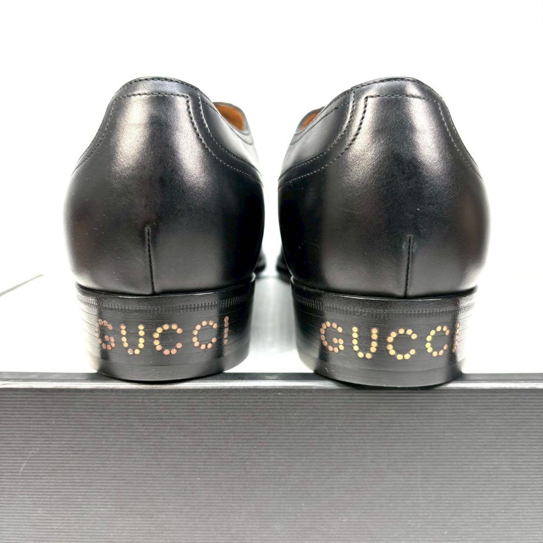 GUCCI グッチ　ビジネスシューズ　革靴　レザー　12 ヒールロゴ