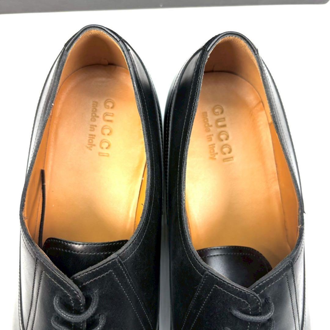 GUCCI グッチ　ビジネスシューズ　革靴　レザー　12 ヒールロゴ