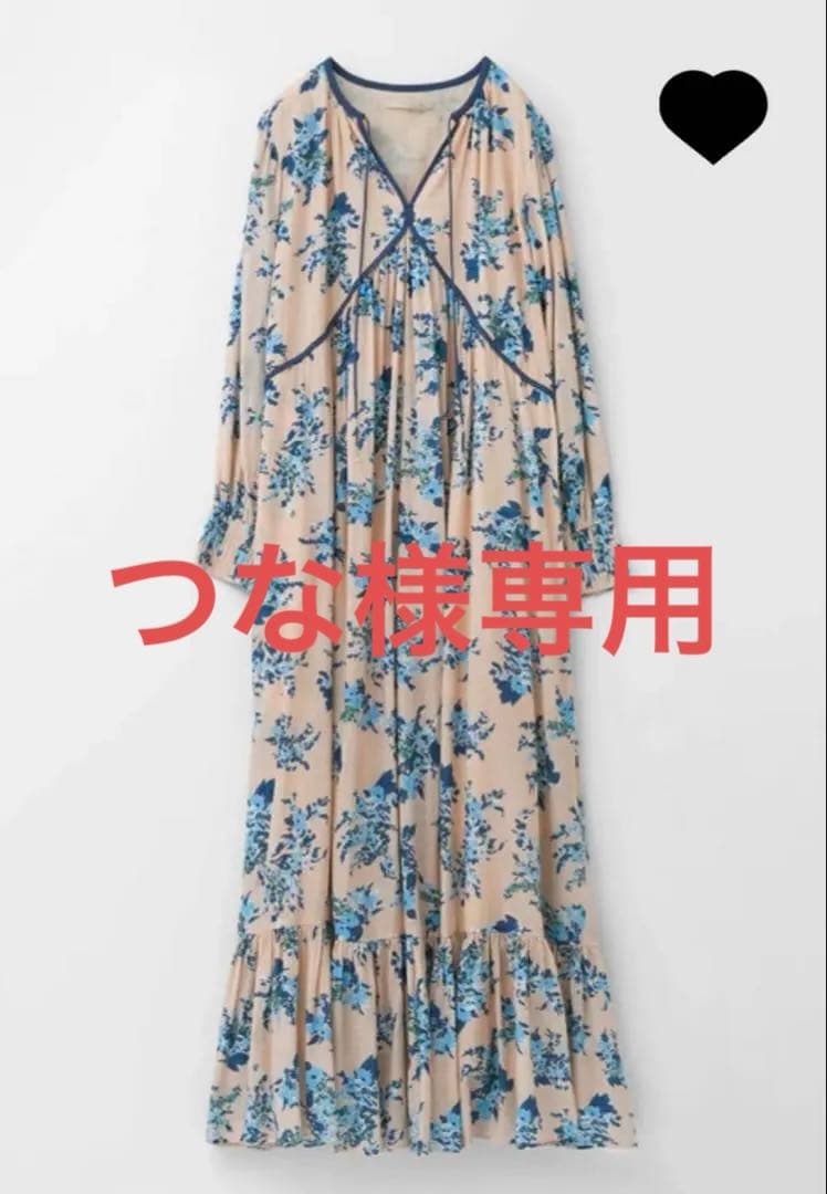 値下げ⭕️Cotton Rayon Flower Print Piping S