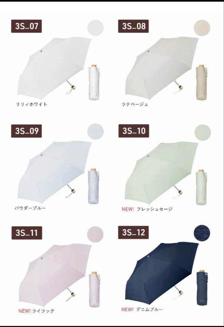 東レ サマーシールド COKAGE+ 3段折りたたみ日傘　パウダーブルー