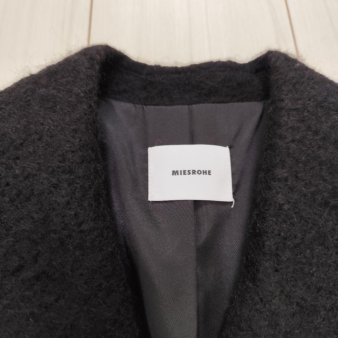 美品 MIESROHE シャギーダブルブレストジャケット ブラック サイズ1