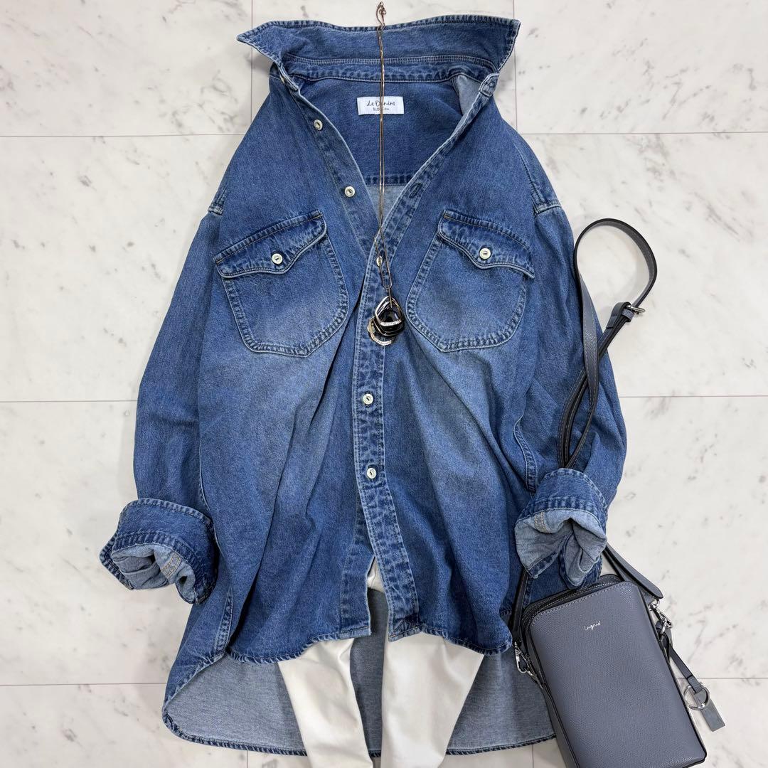 美品✨スローブイエナ　LE DENIM BDUシャツ　デニムシャツ　2025AW