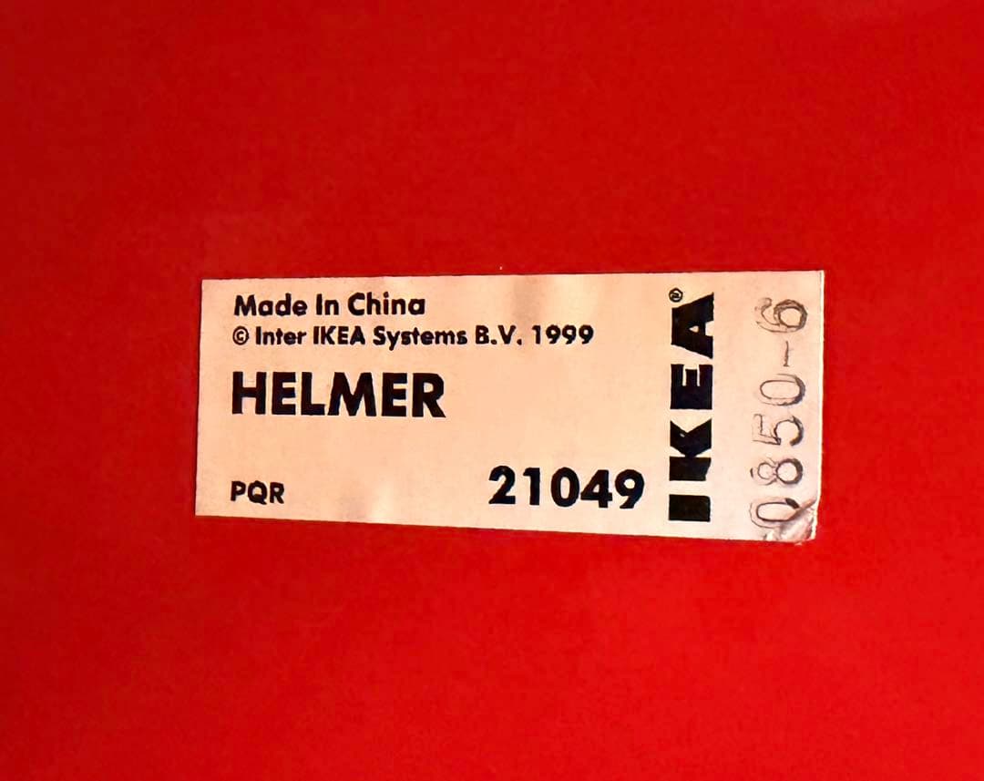 IKEA キャスター付き6段キャビネット HELMER（ヘルメル）　レッド