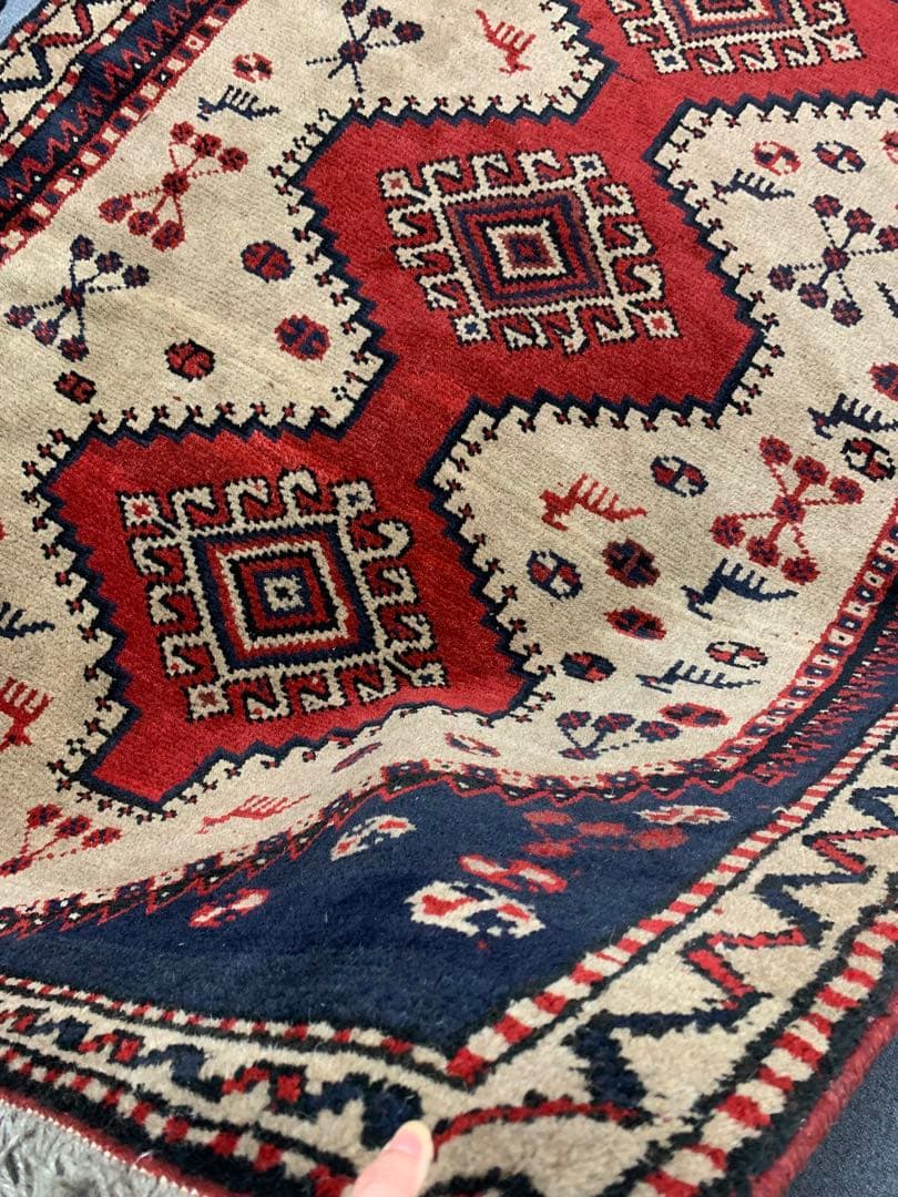 ヴィンテージラグ　ペルシャ絨毯　ギャッべ　トライバルラグ 235×155cm