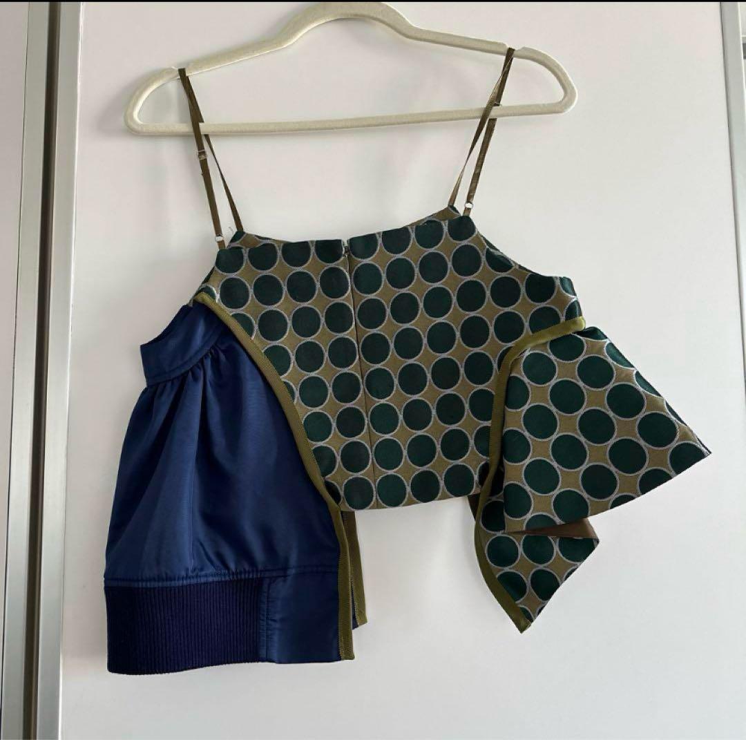 UN3D. ドット柄 フリルキャミソール F