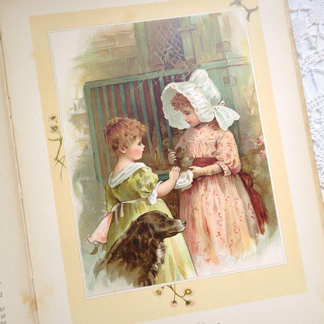 あき 超稀少1893アンティーク絵本 ヴィクトリアン 児童書 洋書古書