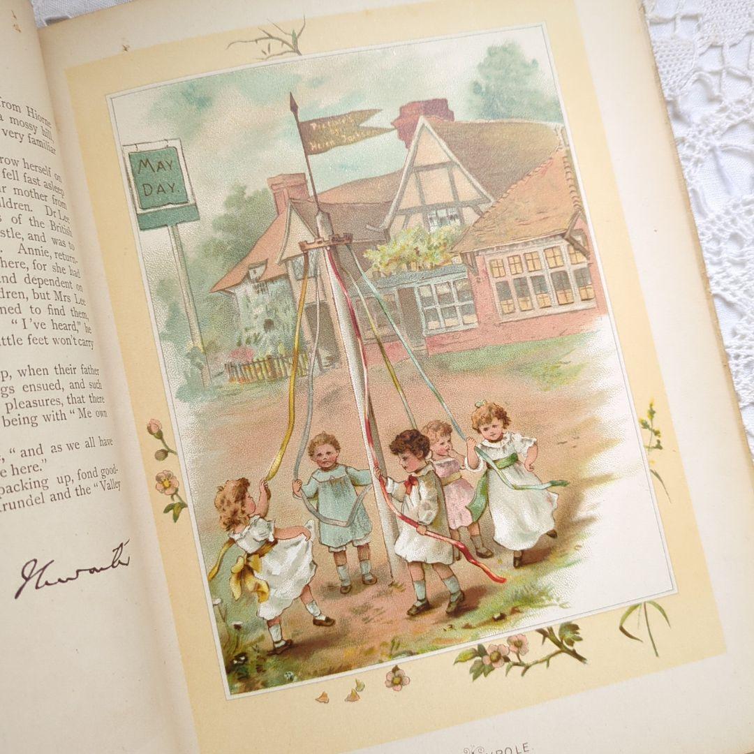 あき 超稀少1893アンティーク絵本 ヴィクトリアン 児童書 洋書古書