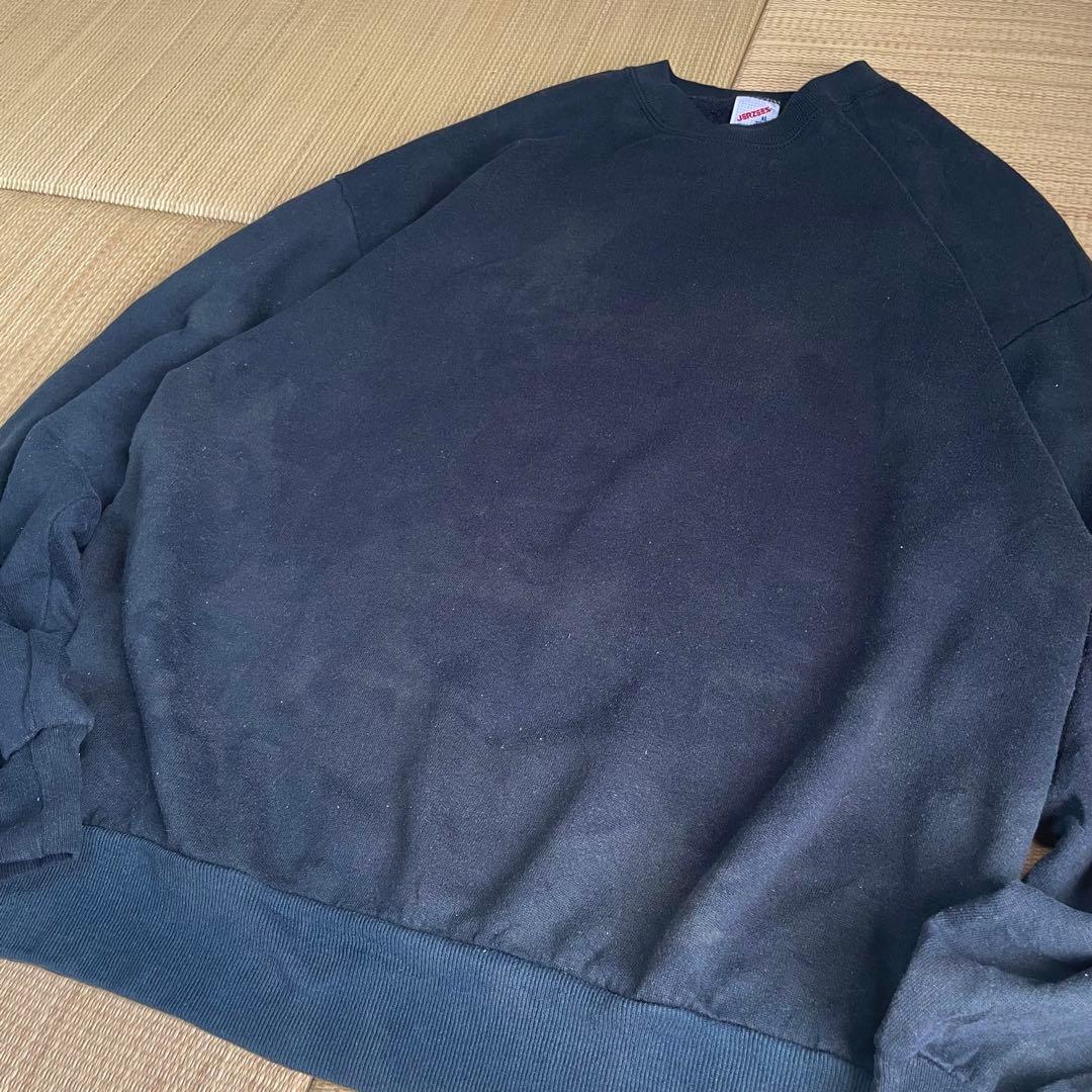 h*n様 80s USA製 ジャージーズ JERZEES ブラック 無地 スウェ