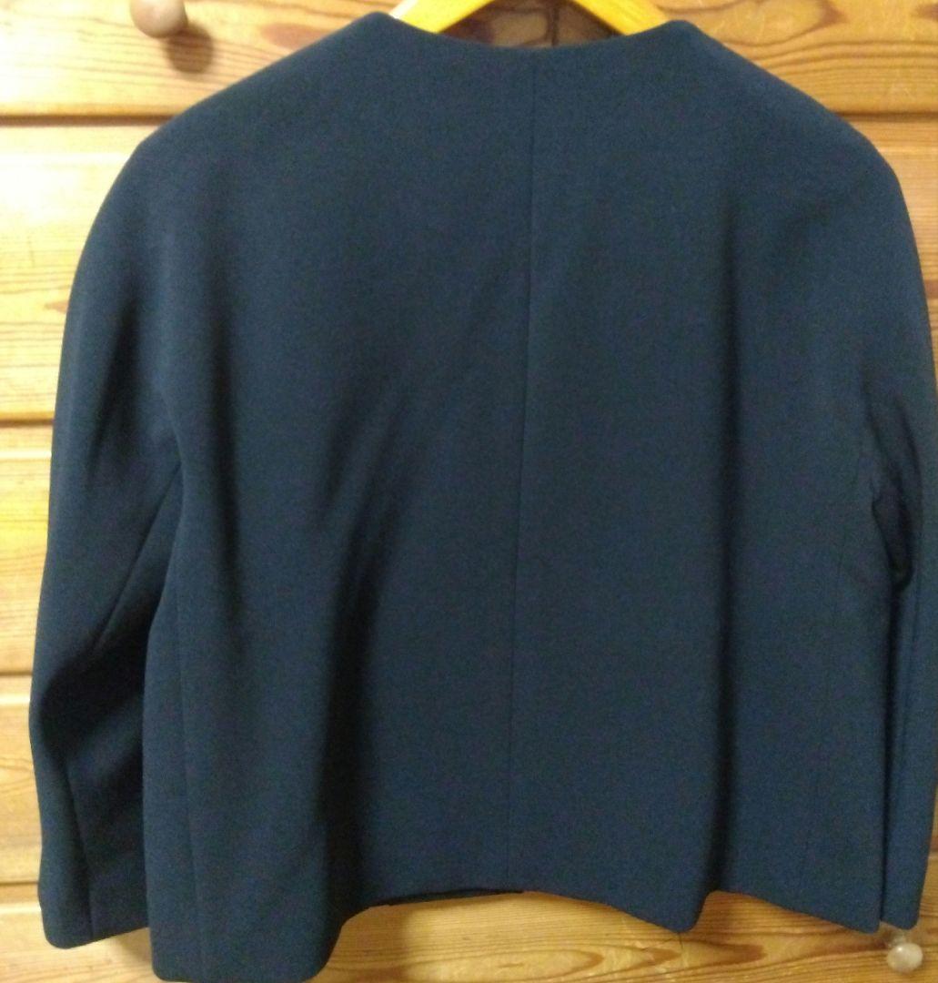 トラバイユ マニュアル ダブルクロス ノーカラー ジャケット 　ブラック