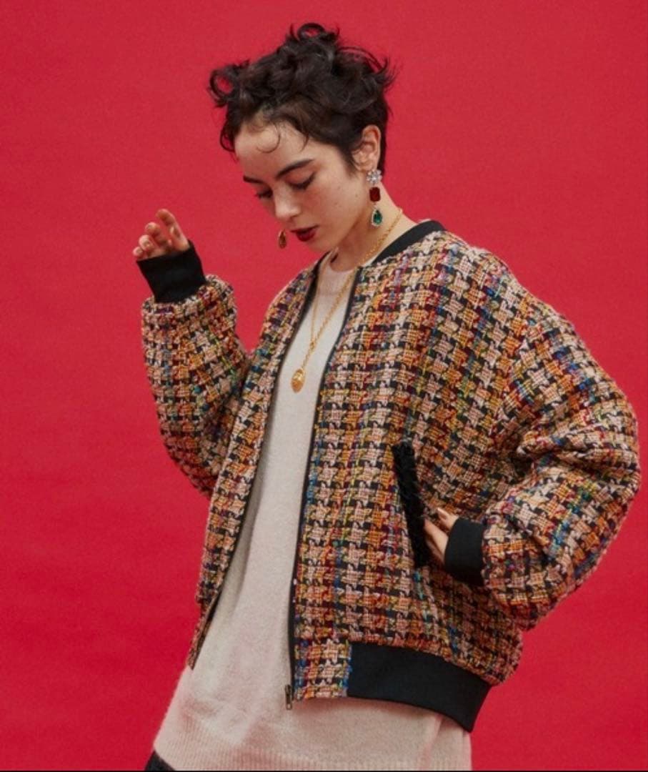 manana suert SPECIAL EDITION MIXツイードブルゾン