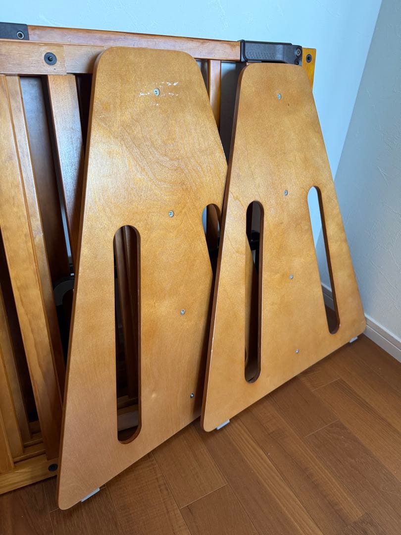 日本育児　木製パーテーション　FLEX-W 400 ブラウン　ベビーゲート