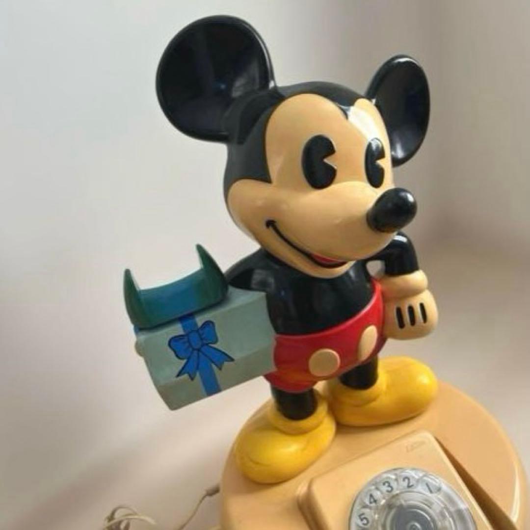 【Smile雑貨様】Disney ミッキーマウス ダイヤル式電話 DK-641