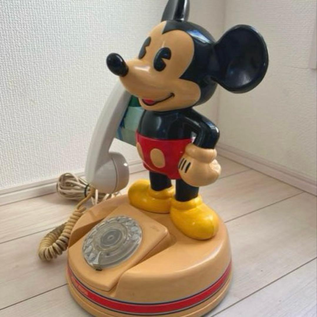 【Smile雑貨様】Disney ミッキーマウス ダイヤル式電話 DK-641