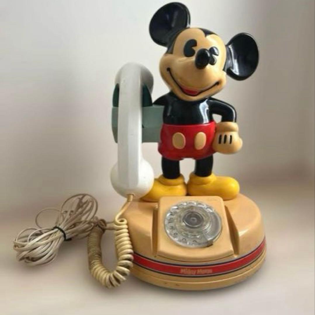 【Smile雑貨様】Disney ミッキーマウス ダイヤル式電話 DK-641