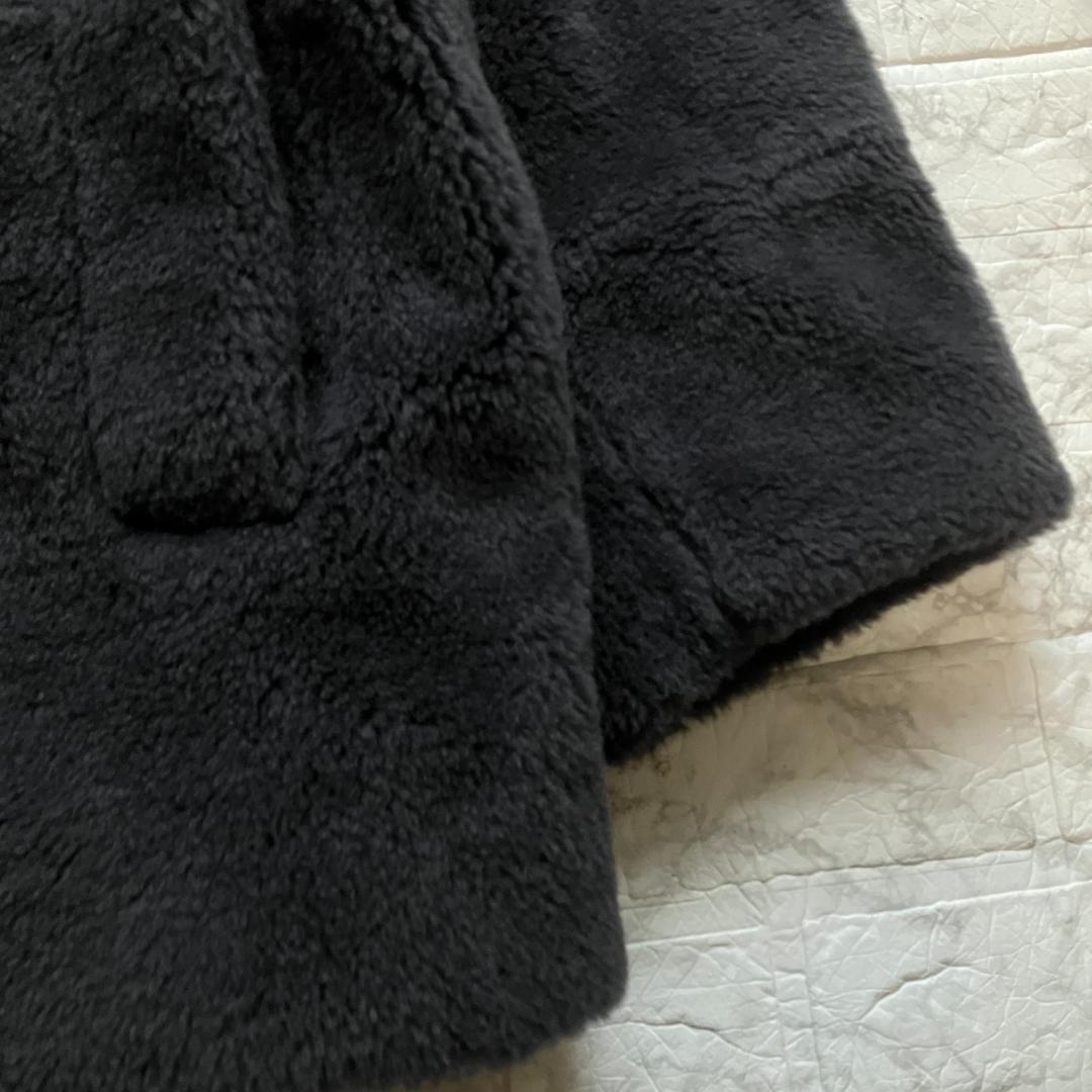 極美品◎23AW カオス ウールボアダブルコート スミクロ フリー