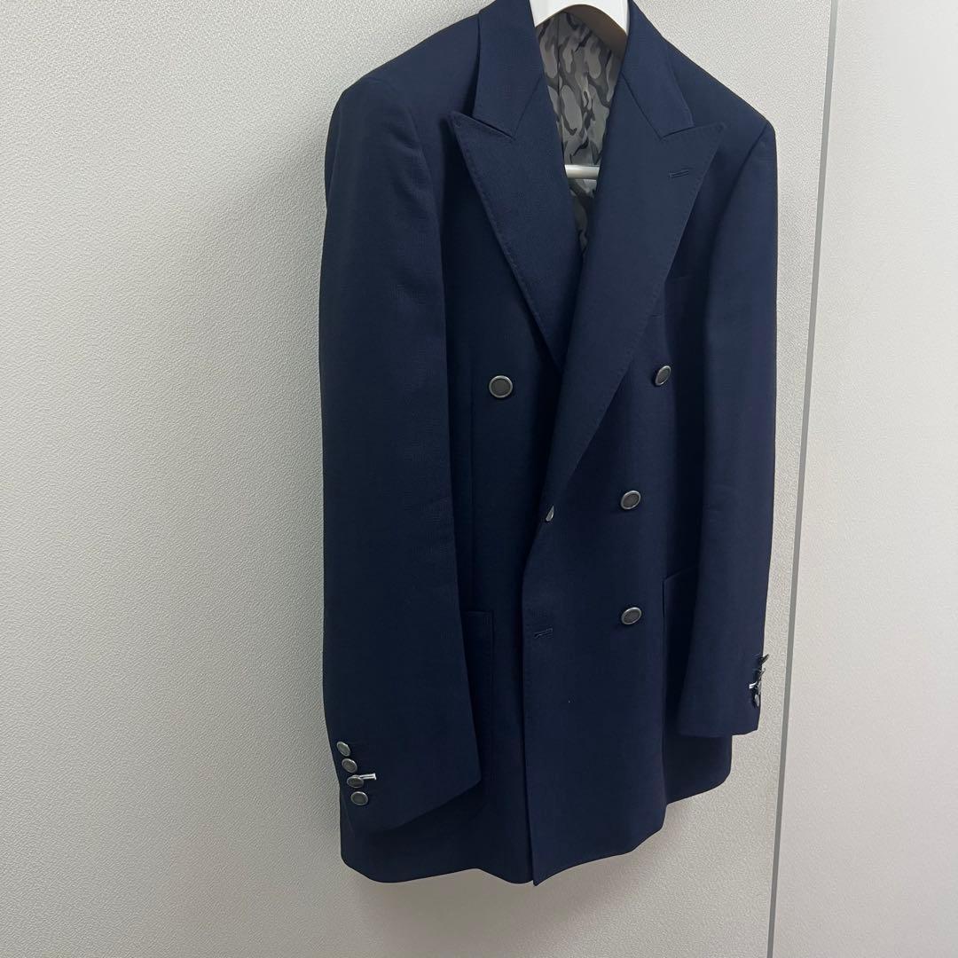 ◆イタリア生地使用　オーダーダブルジャケット　48相当