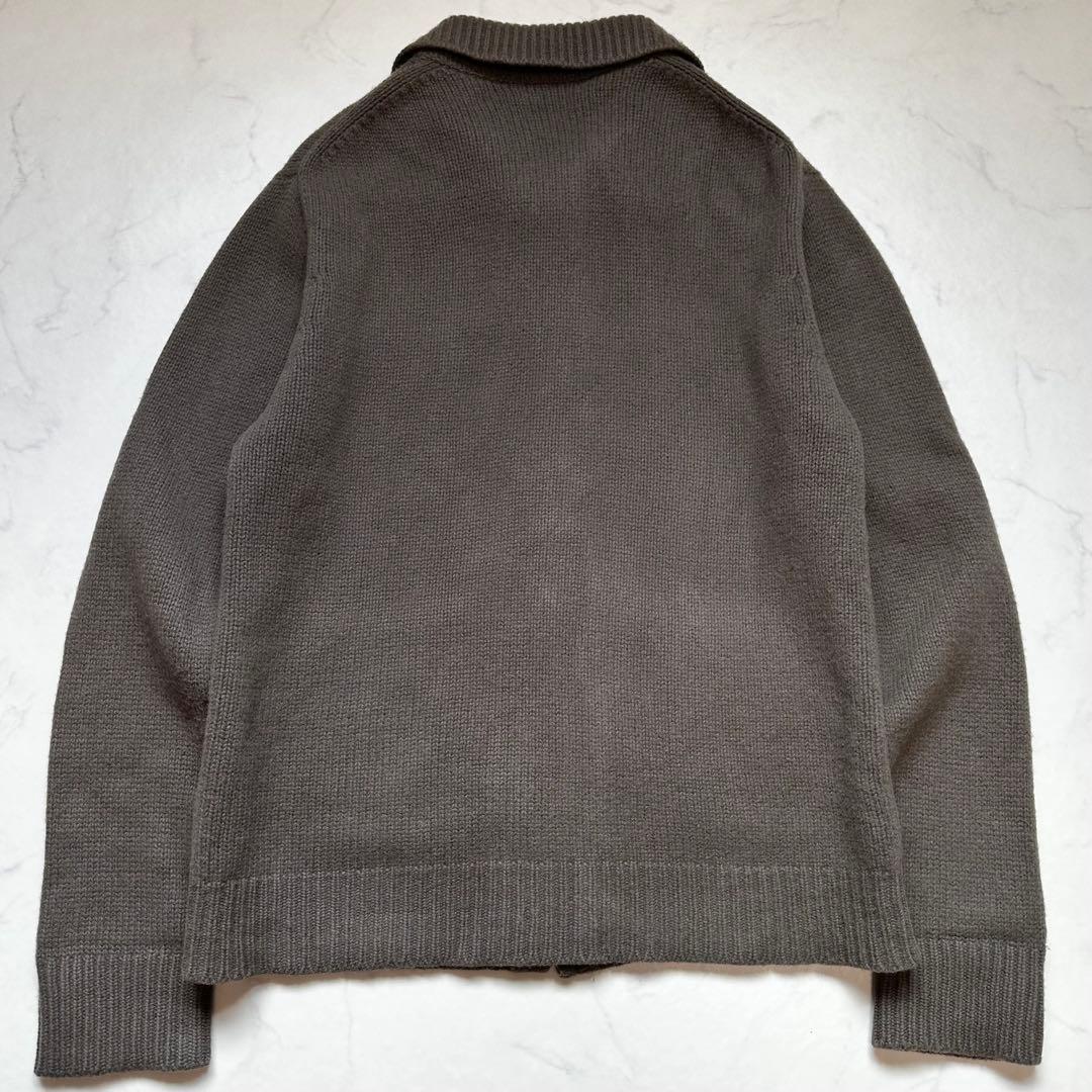 マーガレットハウエル シルクカシミヤ ジップアップカーディガン 近年 オリーブM