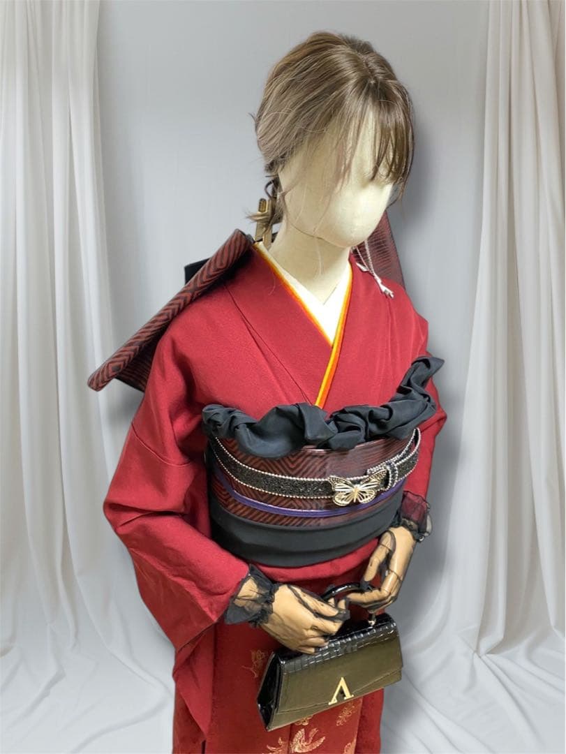 本日限定価格！！振袖フルセット 山本寛斎 小物フルセット 赤 レッド