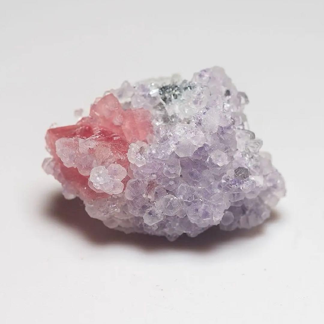 中国 ロードクロサイト フローライト 天然石 原石 鉱物標本 鉱石 蛍石 724