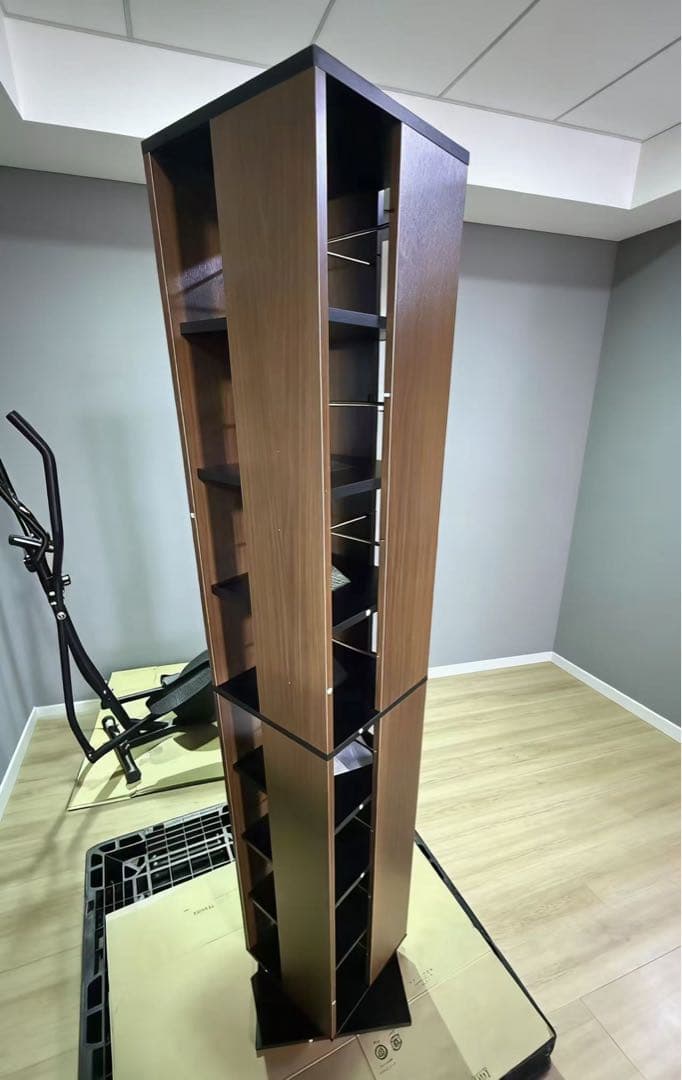 新品未開封360度回転本棚 181cm 8段収納