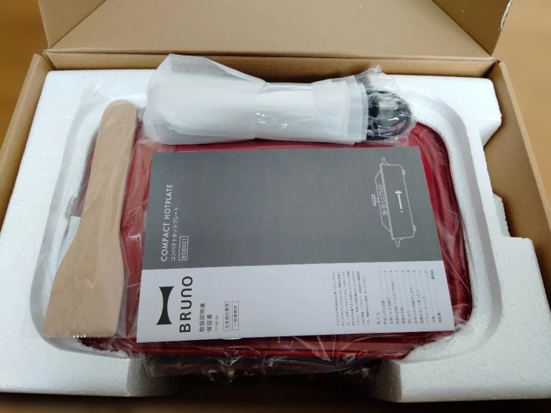 【新品未使用】BRUNO コンパクトホットプレート レッド