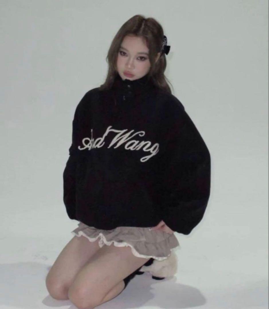 andwang Fluffy Fleece Set ブラック フリースセット