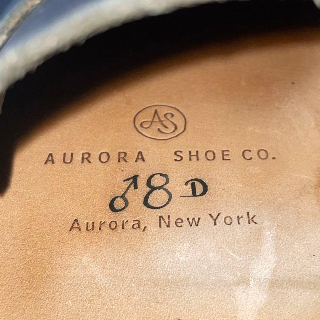 ★美品★オーロラシューズ ミドルイングリッシュ【26】ブラック ビブラムソール