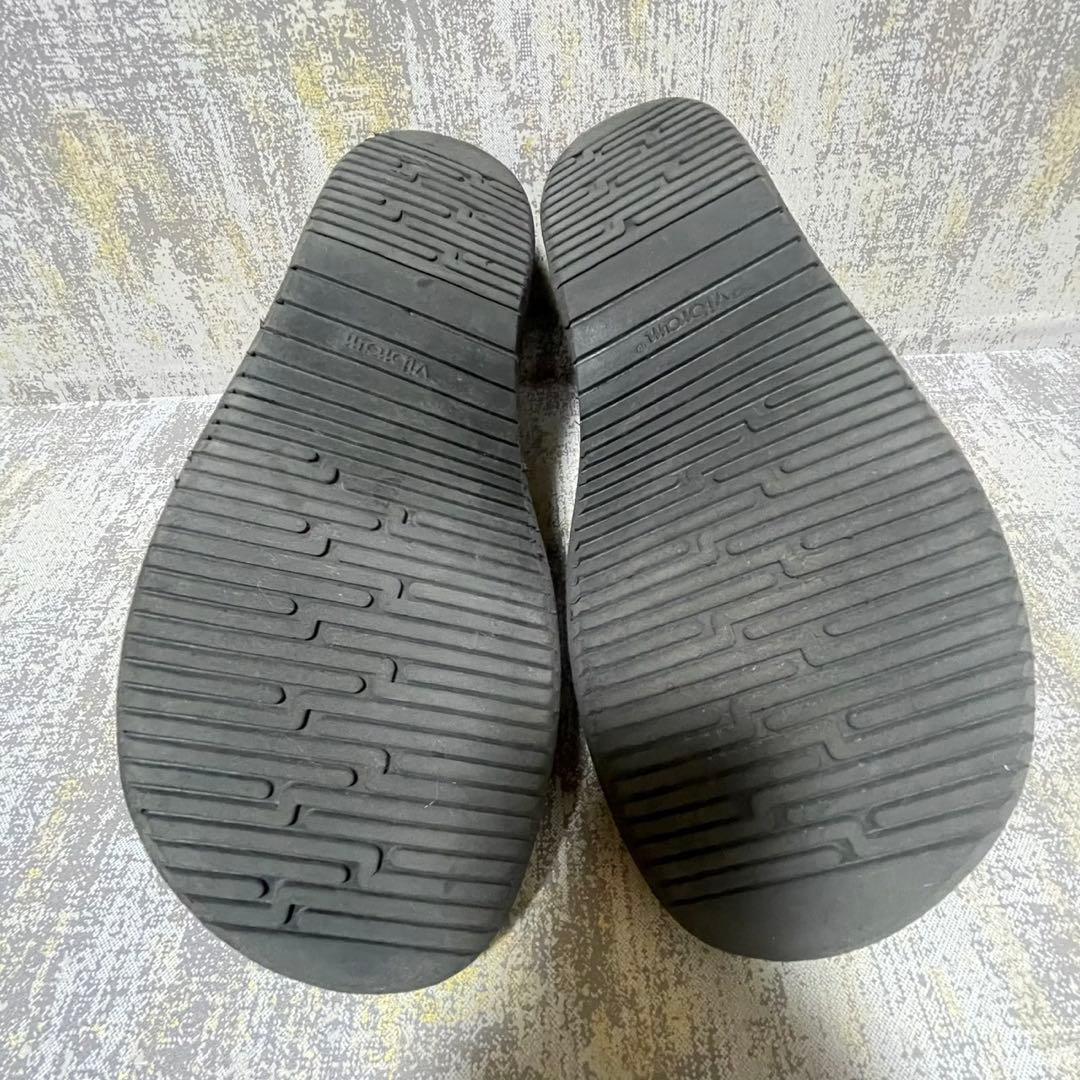 ★美品★オーロラシューズ ミドルイングリッシュ【26】ブラック ビブラムソール