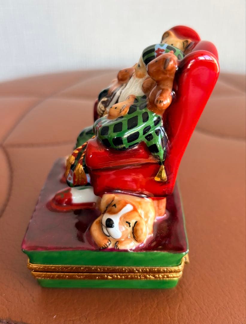 【限定生産品】リモージュボックス サンタクロース&動物たち クリスマスオブジェ