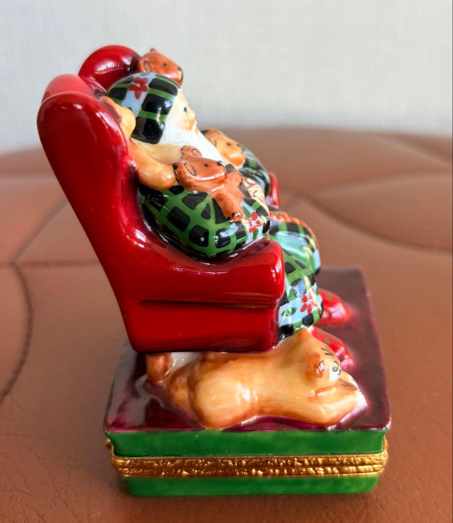 【限定生産品】リモージュボックス サンタクロース&動物たち クリスマスオブジェ