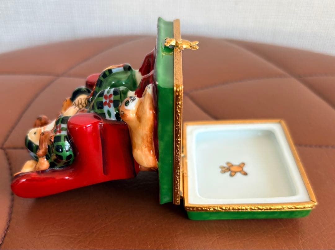 【限定生産品】リモージュボックス サンタクロース&動物たち クリスマスオブジェ