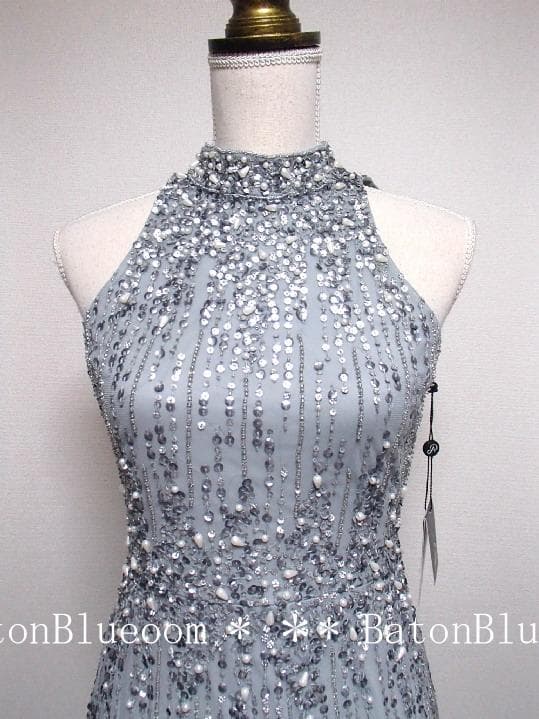 新品☆アドリアナパペル☆美スパンコール刺繍ドレス☆グレー☆演奏会ウェディング