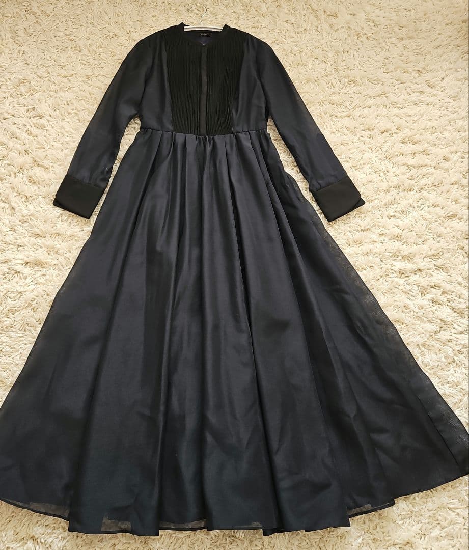 anuans シアードッキングピンタックブザムワンピース