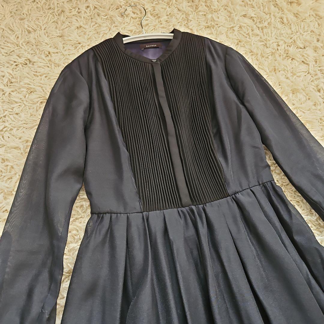 anuans シアードッキングピンタックブザムワンピース