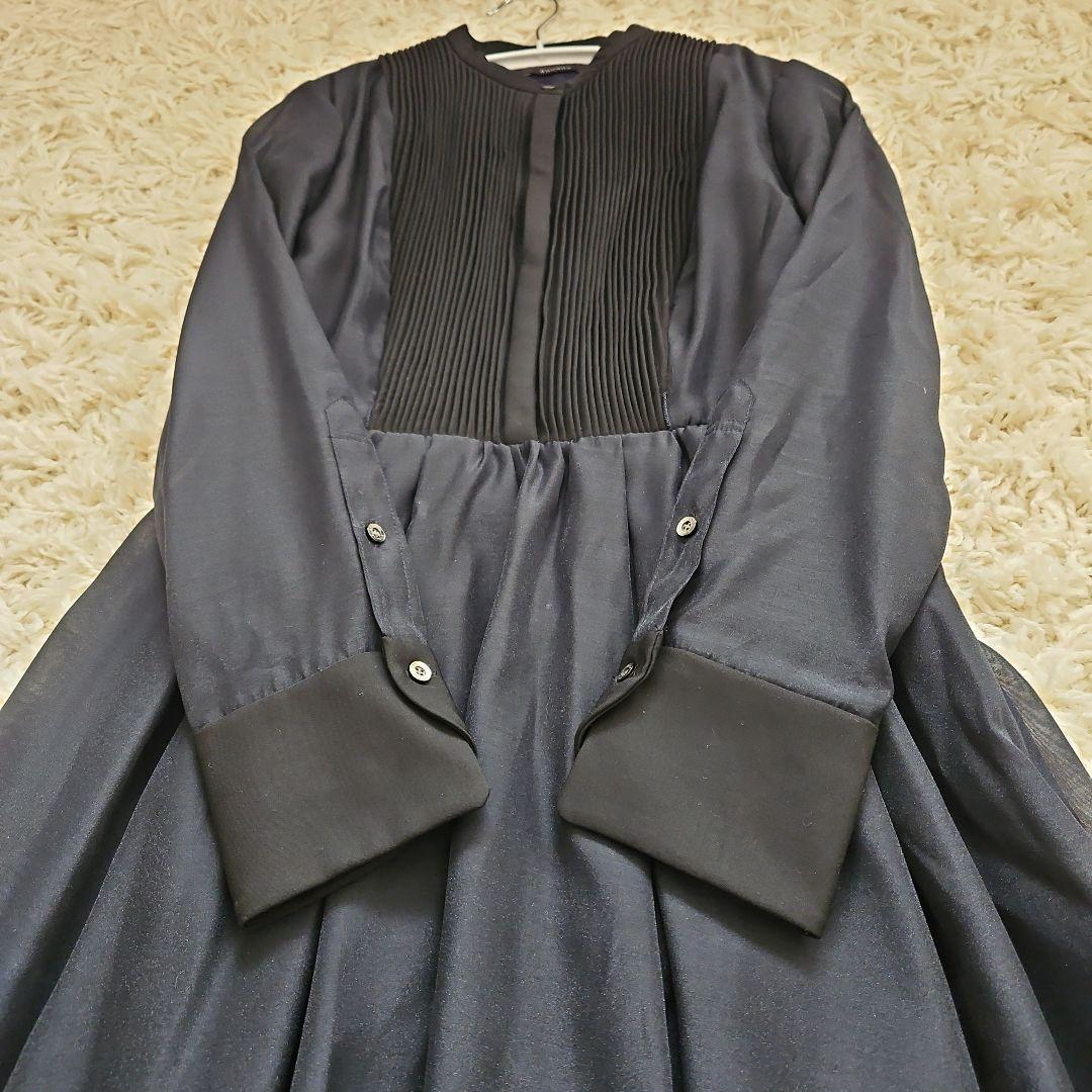 anuans シアードッキングピンタックブザムワンピース