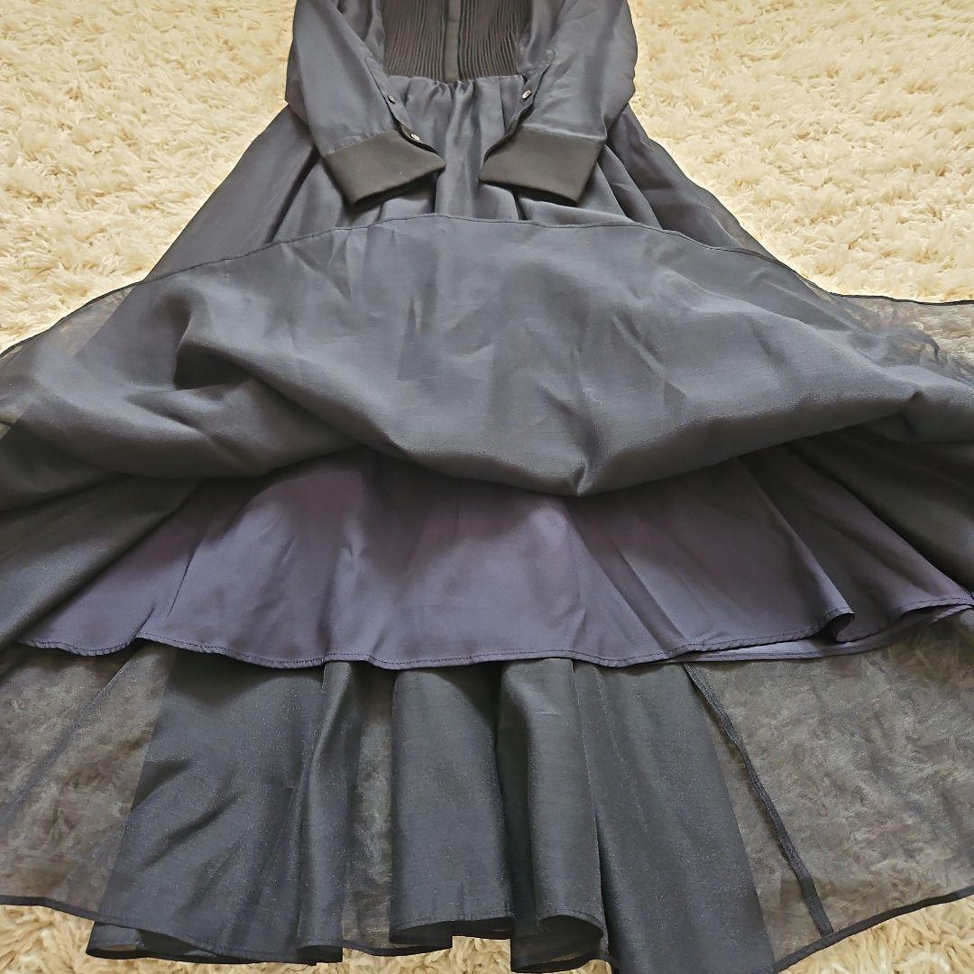 anuans シアードッキングピンタックブザムワンピース