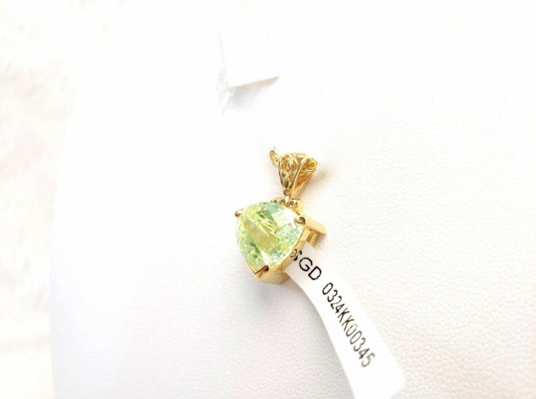 本日限定☆〖ケイトキングジュエリー〗ミントグリーンスピネル＋ゴールドチェーン