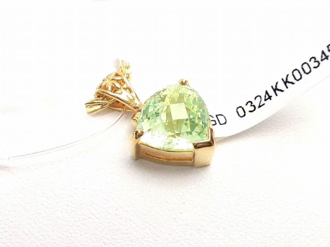 本日限定☆〖ケイトキングジュエリー〗ミントグリーンスピネル＋ゴールドチェーン