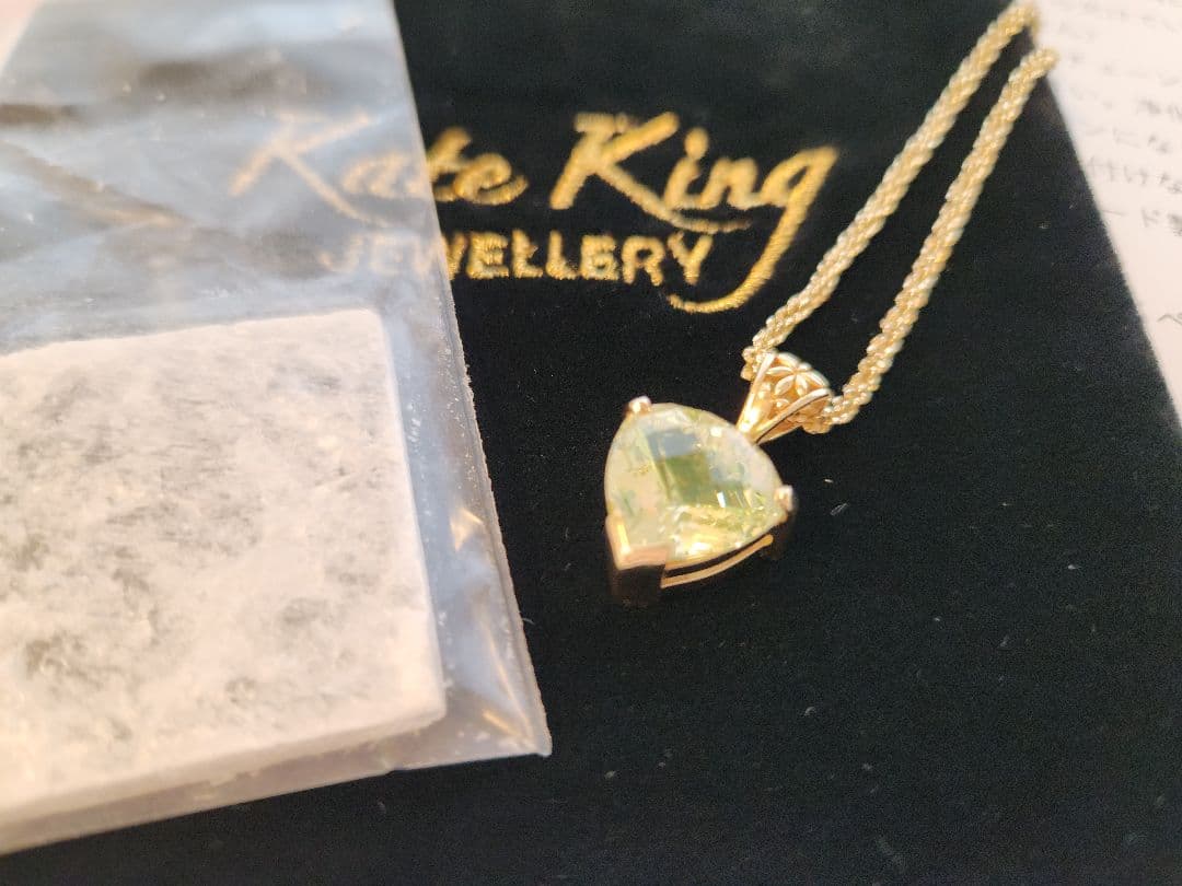 本日限定☆〖ケイトキングジュエリー〗ミントグリーンスピネル＋ゴールドチェーン