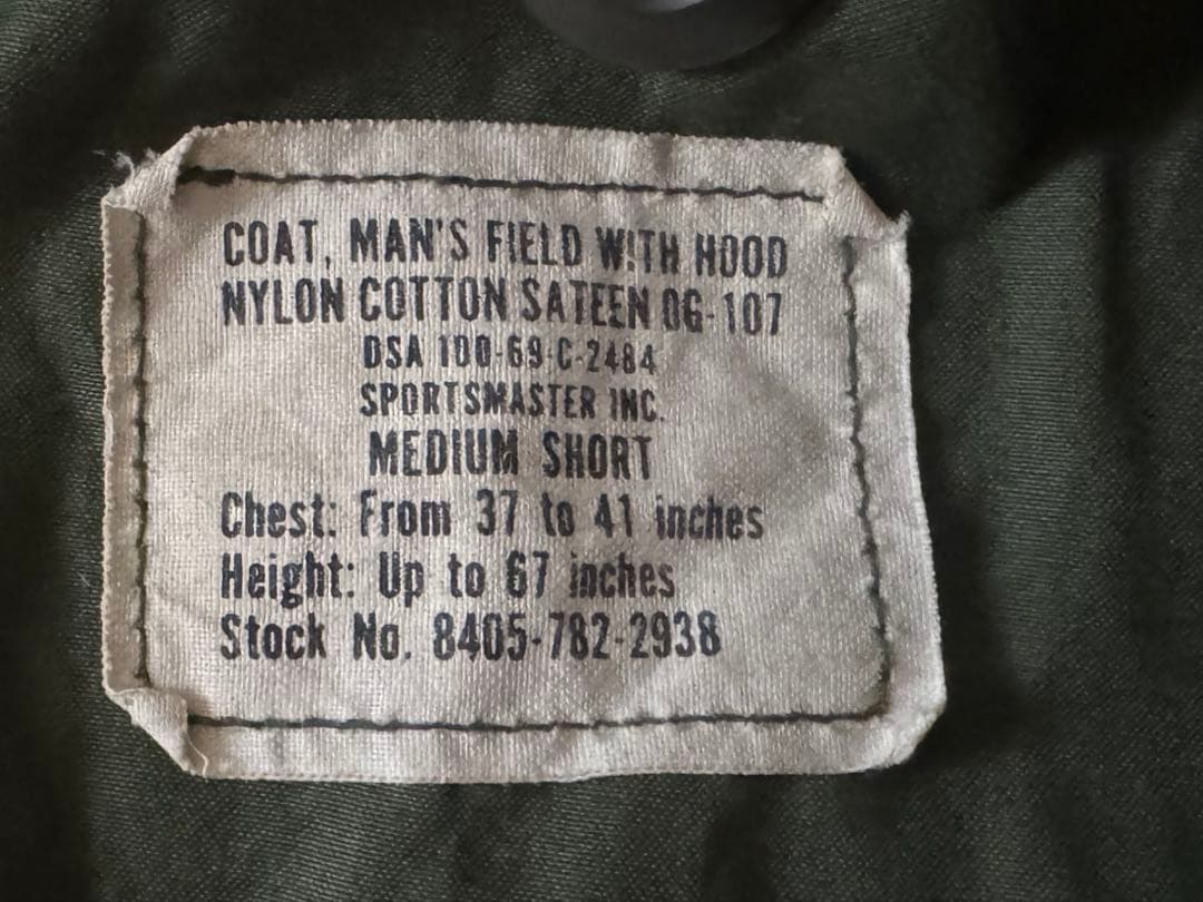 m65 フィールドジャケット2nd ミディアムショート