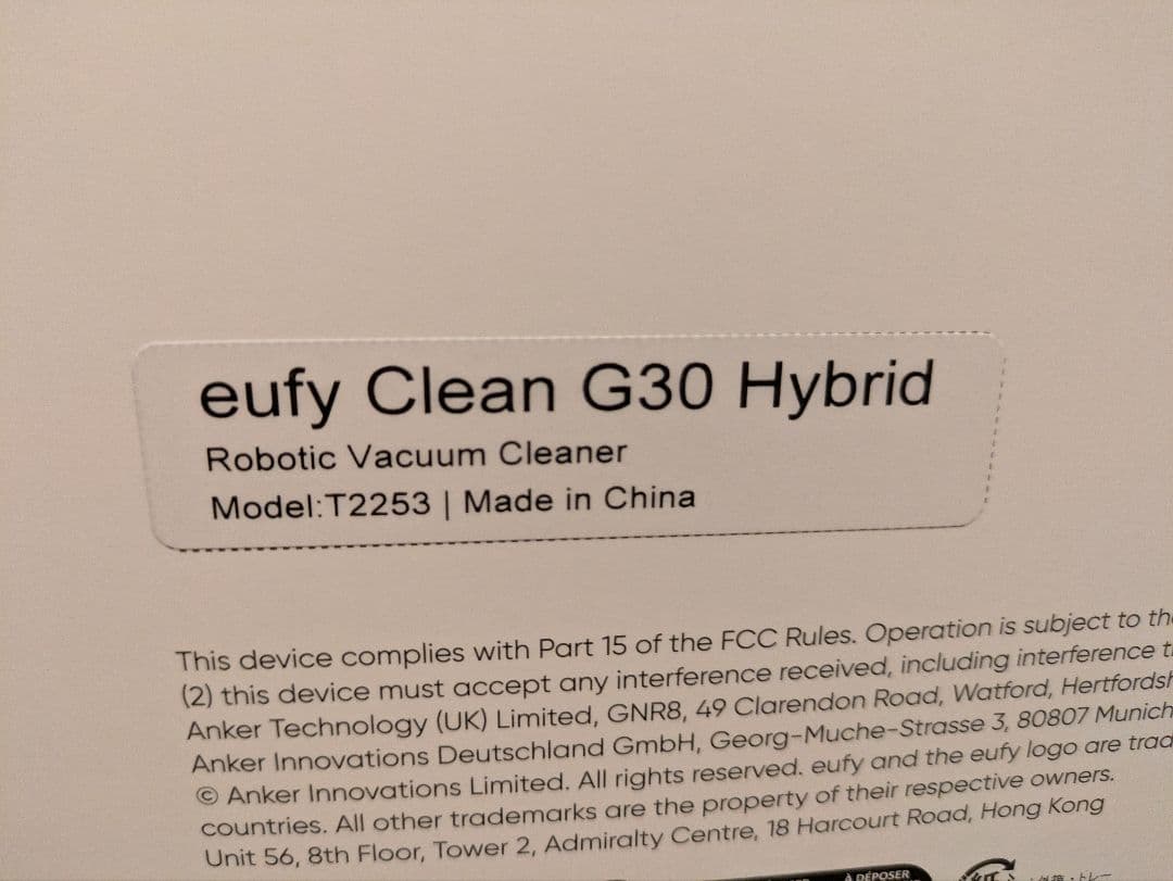 【新品未使用・リコール対象外】eufy G30 Hybrid ロボット掃除機