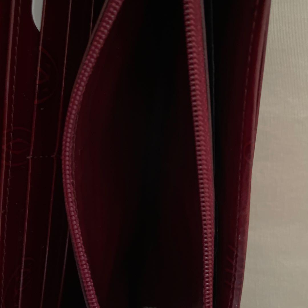 Cartier ワインレッド happy birthday長財布