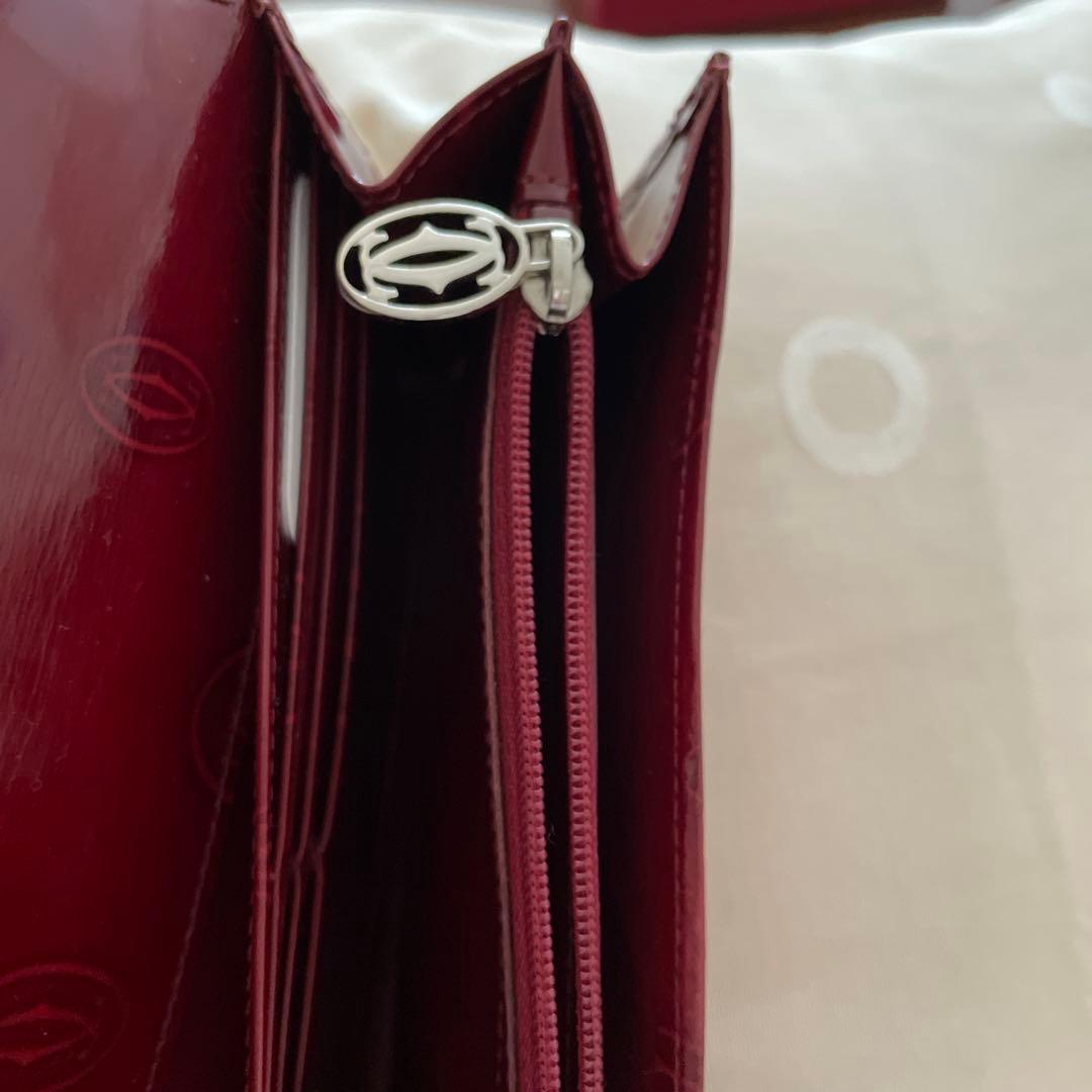 Cartier ワインレッド happy birthday長財布