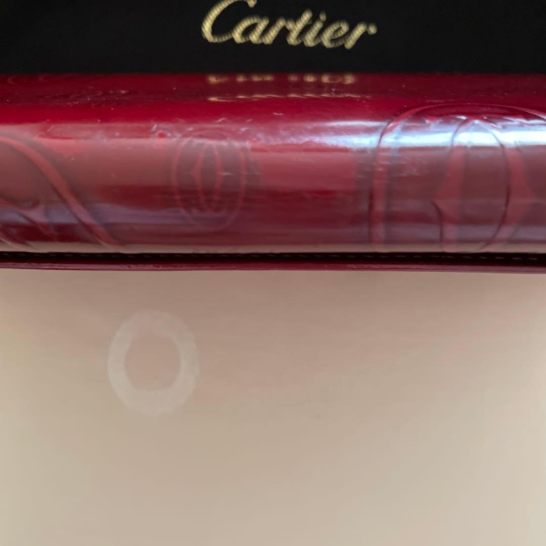 Cartier ワインレッド happy birthday長財布