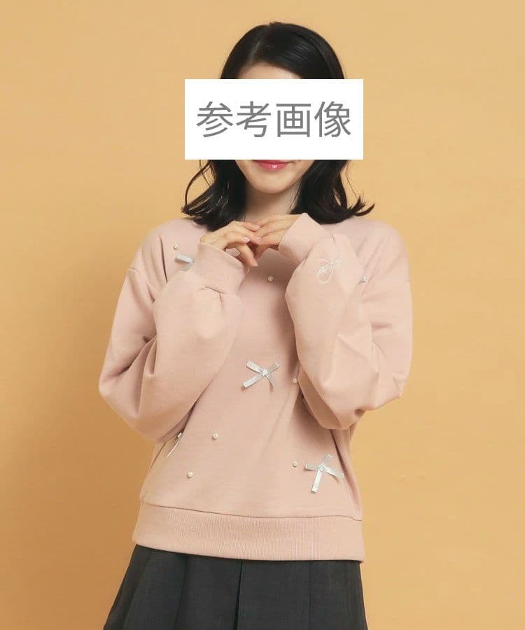 カフェオレ♡★新品 ピンクラテ★りぼんパ－ルトップス 130