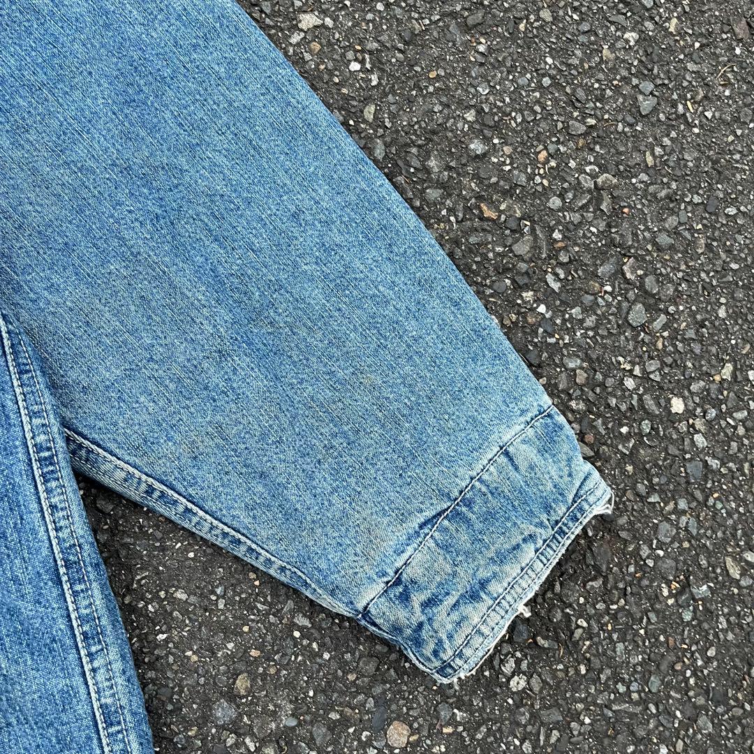 90s OLD NAVY デニムカバーオール 裏地ネル 襟コーデュロイ XL