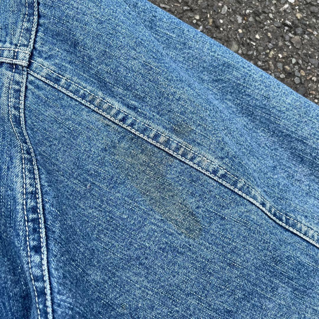 90s OLD NAVY デニムカバーオール 裏地ネル 襟コーデュロイ XL