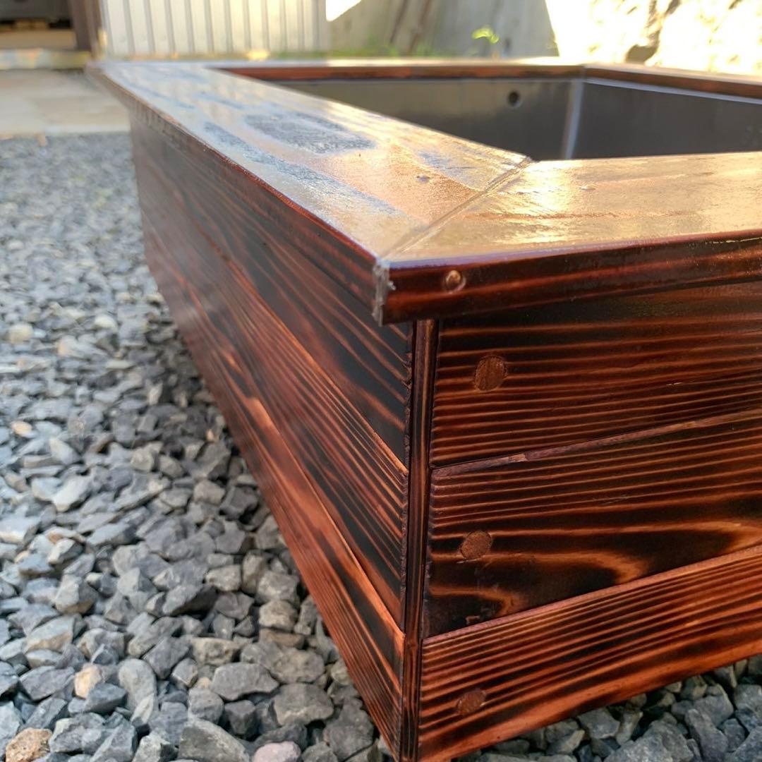 メダカ飼育ケース　ビオトープ木枠NVボックスセットトロ舟 40リットル