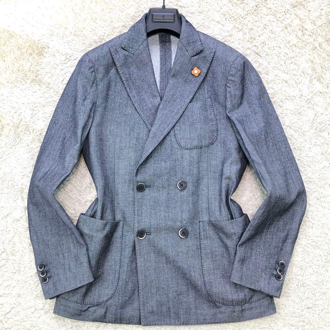 美品⭐ラルディーニ ダブルブレスト テーラードジャケット ウール コットン 44